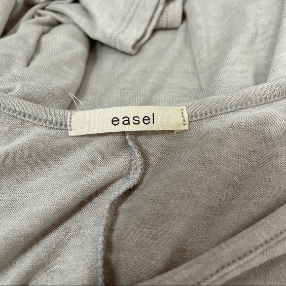 Easel Taupe Ruffled Tunic/Dress Boutique Swing Style Size Small - Picture 14 of 15